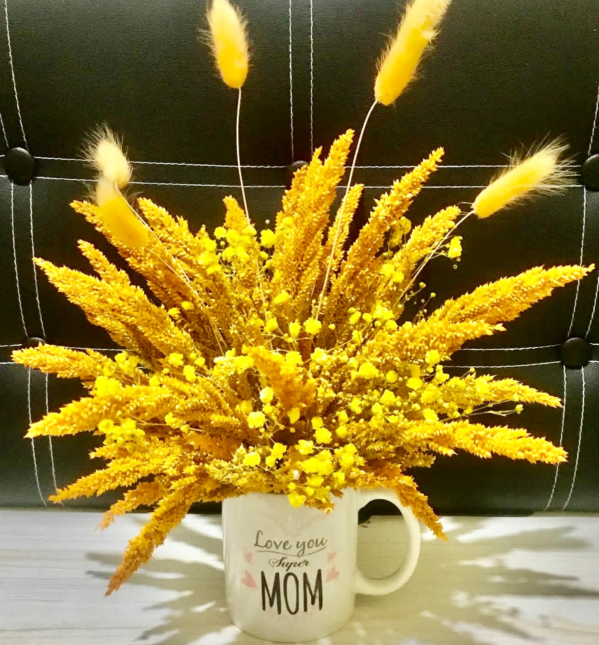 Personalized Mug Dried Flower Arrangement