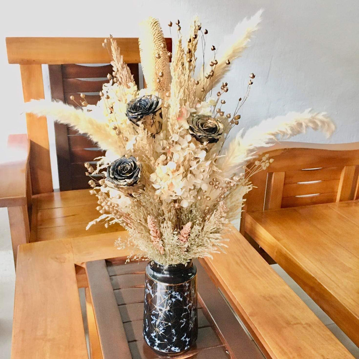 Flower Vase Dried Arrangement